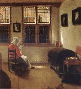 Pieter Janssens Elinga Woman Reading oil painting on canvas